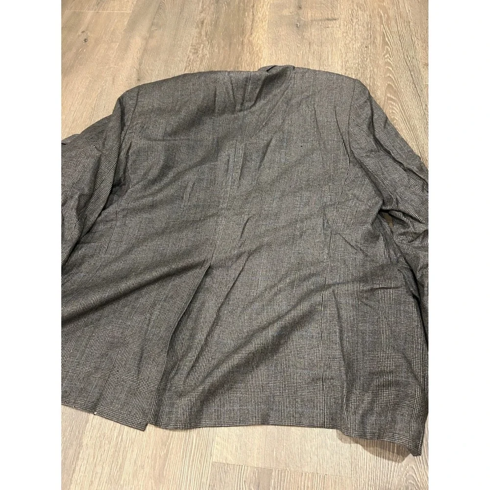 Lauren Ralph Lauren Mens 44R‎ Blazer Grey Glen Plaid Wool Cashmere Sport Coat